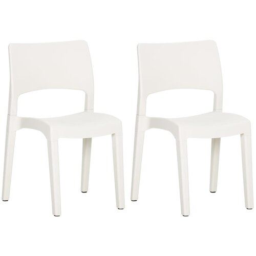 Maison Chic Vrtni Stoli - Stol za vrt 2 kosa bel poliuretan JS493, (21877881) Slike