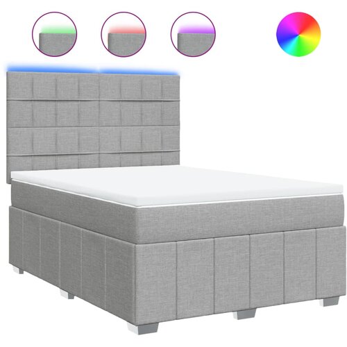 Maison Chic Box spring postelja - Vzmetna postelja z vzmetnico svetlo siva 160x200 cm žamet SL17522, (21894742) Cene