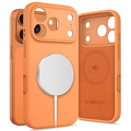 POSNETI MEDIJI SILIKONSKI OVITEK TECH-PROTECT ZA IPHONE 17 PRO MAGSAFE KOZMIČNO ORANŽEN, (5000259230) Cene