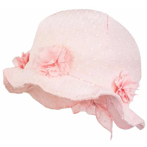 Jamiks Otroški bombažni klobuk AWELINE roza barva