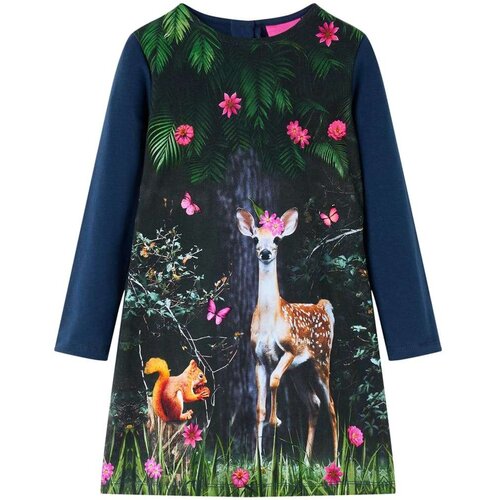  Dječja haljina s dugim rukavima modra 92 Cijene