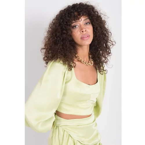 Fashionhunters Lime women's BSL blouse