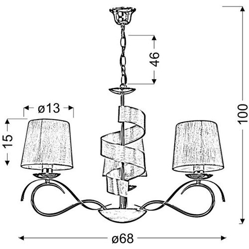 Candellux VISEČA NIHALNA SVETILKA Denis 68/68/100 cm E14 Slike