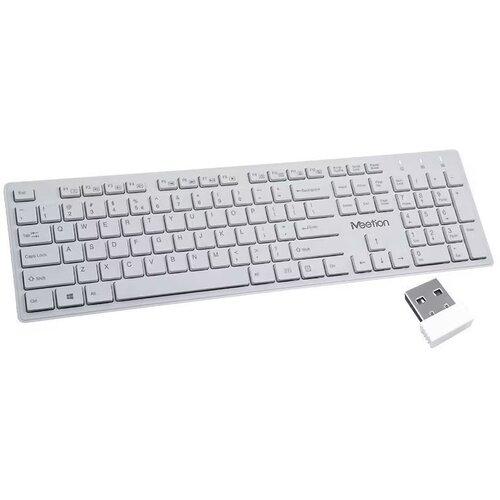  MEETION WK841 BEŽIČNA 2.4GHZ SILENT Tastatura/ BELA Slike