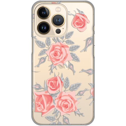 torbica silikonska print skin za iphone 13 pro elegant roses Slike