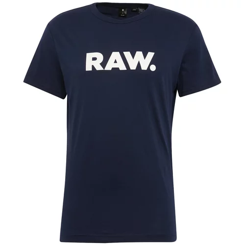G-star Raw Majica 'Holorn' noćno plava / bijela