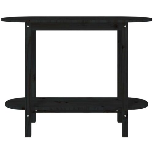  Konzolni stol crni 110 x 40 x 80cm od masivne borovine Slike
