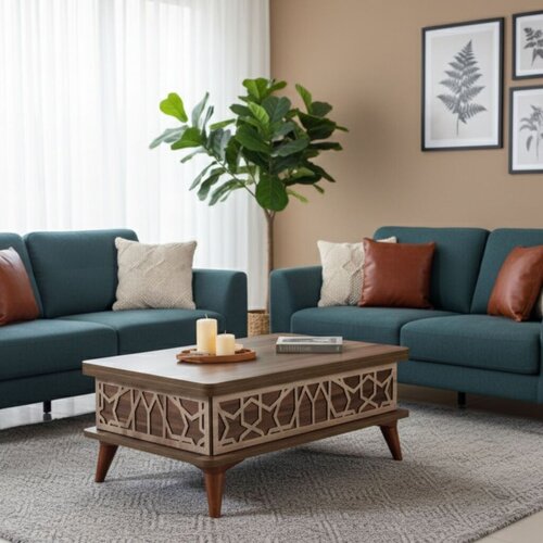 Hanah home Stol za dnevni boravak Ada 90x38x60 cm, Smeđa Cene
