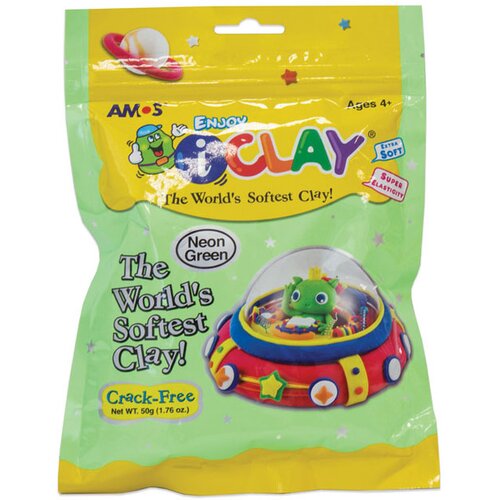 Amos glina neon zelena 50g IC9676 Slike