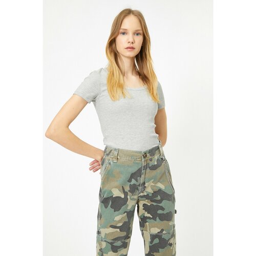 Koton Women&amp;#039;s Gray T-Shirt Slike