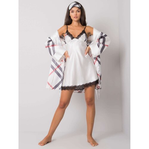 Fashion Hunters White checkered night set Slike