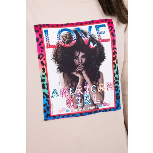 Kesi Bluza sa grafikom American Girl bež S/M - L/XL krem Cene