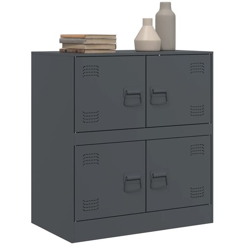  Komoda antracit 67 x 39 x 73 cm čelična Slike