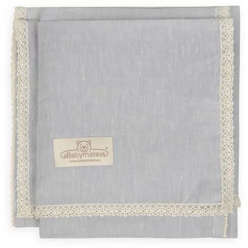 Babymatex Linen deka za djecu Grey 75x100 cm