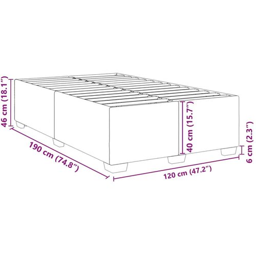 VidaXL Okvir kreveta Taupe 120x190 cm Tkanina Slike