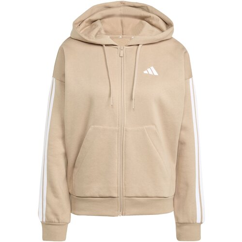 Adidas &amp;Scaron;portna jopa na zadrgo bež / bela Slike