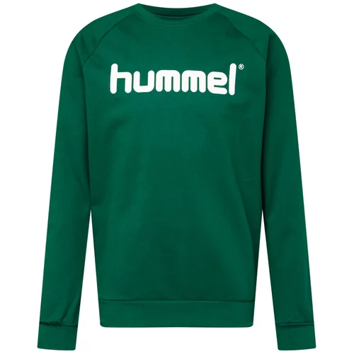 Hummel Športna majica temno zelena / bela