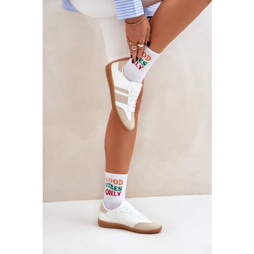 PS1 Low Women's Sneakers Made Of Eco Leather Beige-White Nonalorin Cene
