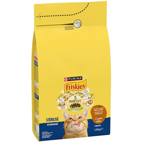 Purina Friskies Sterilized Cat s puretinom, piletinom i povrćem &amp;ndash; 1,5 kg Slike