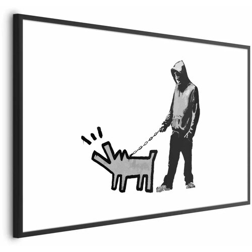  Plakat - Dog Art 60x40 Crni okvir s margom Cene