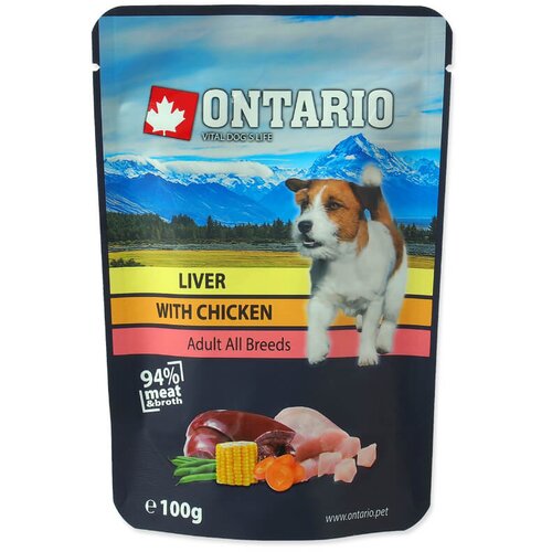 Ontario Dog - pi&scaron;čanec in jetra v juhi - 100 g 100 g Cene