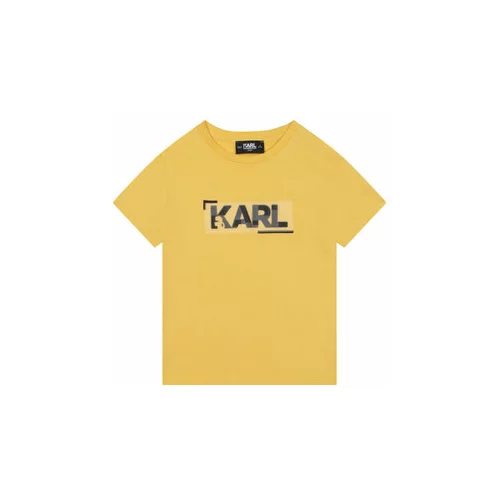 Karl Lagerfeld Majica Z25397 S Rumena Regular Fit