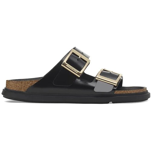 Birkenstock Sneakers Arizona Droplet Buckle Natural Leather Patent High-Shine Black EUR 36 Cene