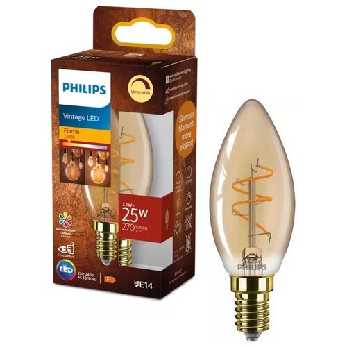 Philips led prigu&scaron;iva sijalica vintage  B35 E14/3,1W/230V 2200K Cene