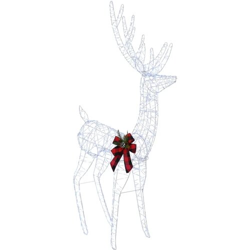  3D Božićni irvas LOVIISA 560 LED lampica Hladno bijela - Prozirni konop 96 x 40 x 180 cm Slike