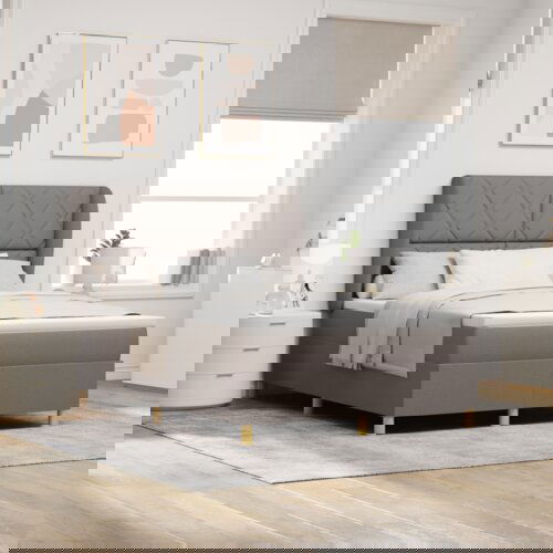 Box Spring Krevet s Madracem Taupe 140x190 cm Tkanina Slike