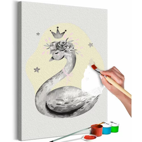  Slika za samostalno slikanje - Swan in the Crown 40x60