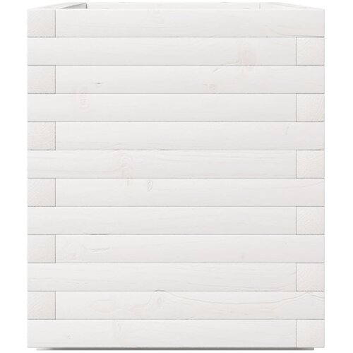  Vrtna sadilica bijela 70x40x49,5 cm od masivne borovine Slike