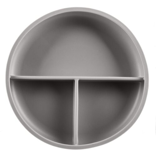Zopa Silicone Divided Plate deljeni krožnik s priseskom Dove Grey 1 kos Slike
