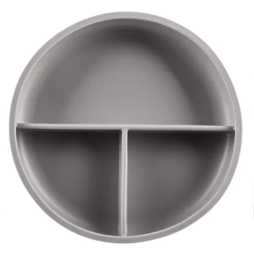 Zopa Silicone Divided Plate deljeni krožnik s priseskom Dove Grey 1 kos