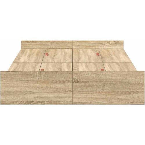  Krevet s ladicama Sonoma hrast 120 x 190 cm Konstruirano drvo Slike