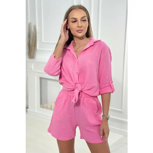 Kesi Set muslin blouse + shorts light pink