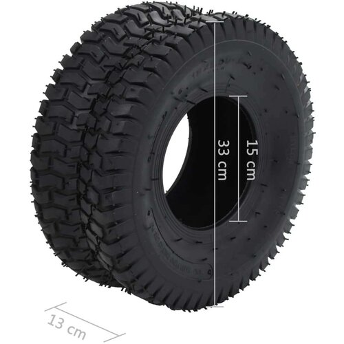 VidaXL Gume za kolica 2 kom 15 x 6.00-6 4PR gumene Slike