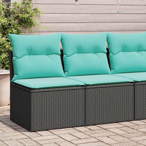  2-dijelni set vrtnih sofa s jastucima crni od poliratana bagrem Cene