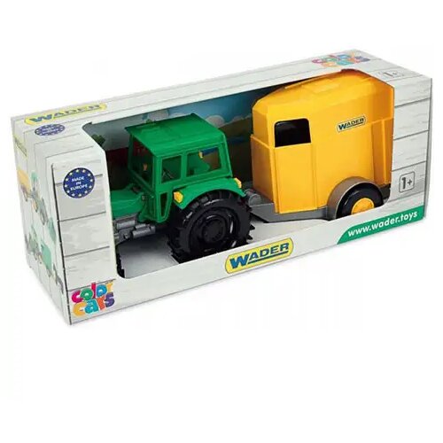Wader Zeleni traktor sa prikolicom za vožnju 38cm - Cene