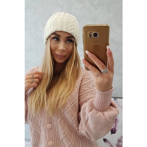 Kesi Cap with turn up Marzena K206 ecru Slike