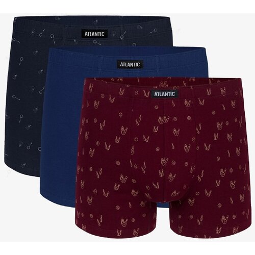 Atlantic Boxer shorts 3MH-025 A&amp;#039;3 S-3XL navy blue-blue-wine 05 Slike