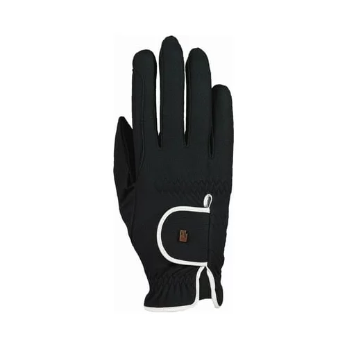 Roeckl Jahalne rokavice "Lona" črno/bele - 8.5
