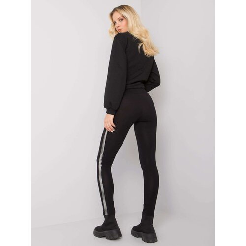 RUE PARIS Leggings-RV-LG-7374.86P-black Cene
