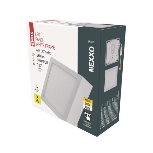 LED svetilo nadometno NEXXO, kvadratno, belo, 7,6W, nastavljiva CCT Cene