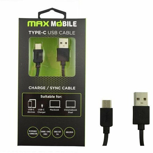 Max Mobile DATA KABEL USB 2.0 TYPE C 2m crni Cijene