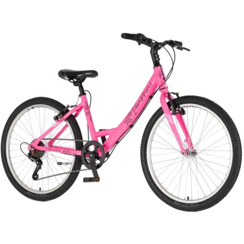 Venssini Bicikl junior 24 parma alu 24" alu 14" v-brake 6 brzina 132-155cm (xs) roze Cene