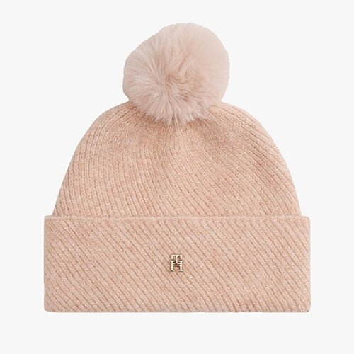Tommy Hilfiger Kape POM POM BEANIE Rožnata Slike