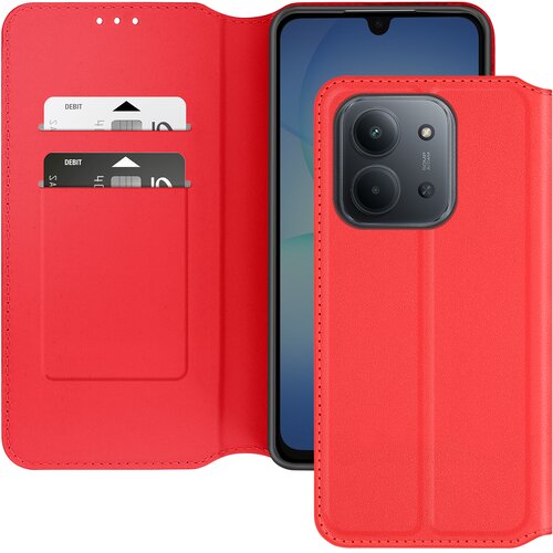 AVIZAR Magnetna preklopna denarnica za Xiaomi Redmi 15C s stojalom za video, Rdeča, (5000189143) Cene