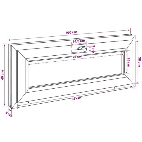  Unutarnja boja prozora u podrumu bijela RISOR 100 x 45 cm - Bijela 100 x 45 cm s dvostrukim staklenjem Cijene
