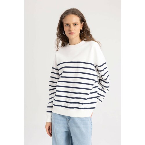 Defacto Relax Fit Striped Sweatshirt Cene
